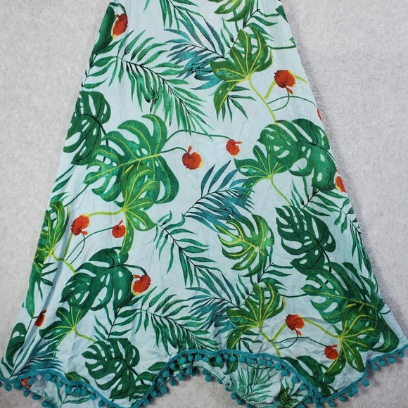 NWT RR Hawaii Resort Swimsuit Cover-Up Womens S/M Green White Cherry Print - Picture 7 of 12